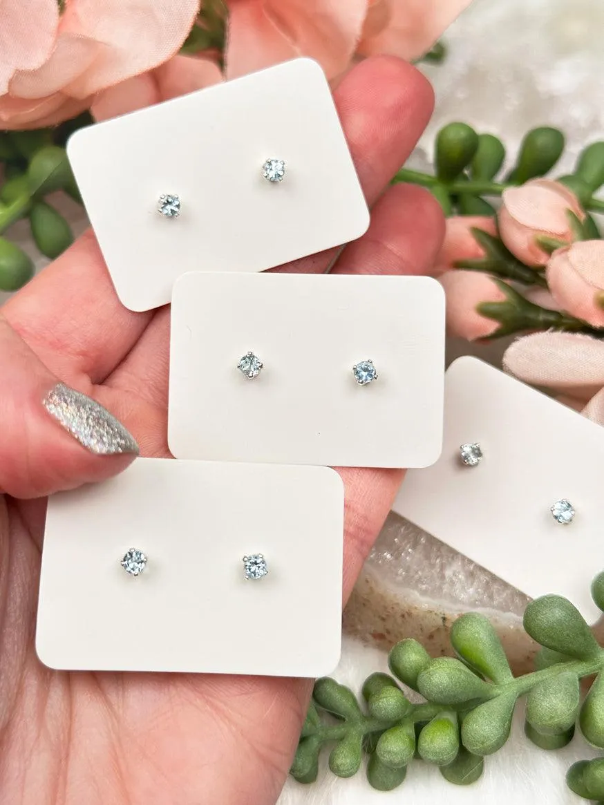 925 Silver Crystal Birthstone Earrings